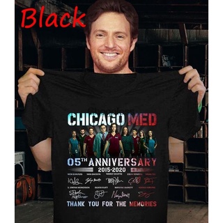 ใหม่ เสื้อยืดลําลอง แขนสั้น พิมพ์ลาย Chicago Med Tv Series 05Th Anniversary Signature Thank You For The Memories Ffjijp8