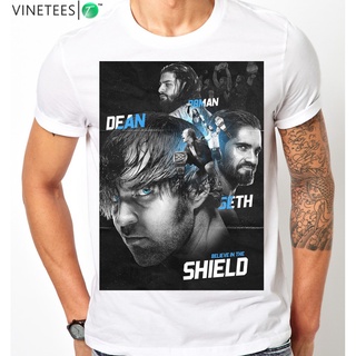 เสื้อยืดแขนสั้นลําลอง พิมพ์ลาย The Shield Reunited Roman Reigns Dean Ambrose Seth Rollins คุณภาพสูง พลัสไซซ์ แฟชั่นสําหรับผู้ชาย