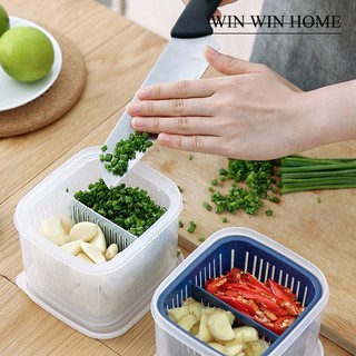 KITCHEN STORAGE BOX กล่องใสผัก กล่องใส่อาหารต้นหอม กล่องใส่ผักผลไม้ กล่องใส่ผักผลไม้สําหรับตู้เย็น กล่องใส่อาหาร