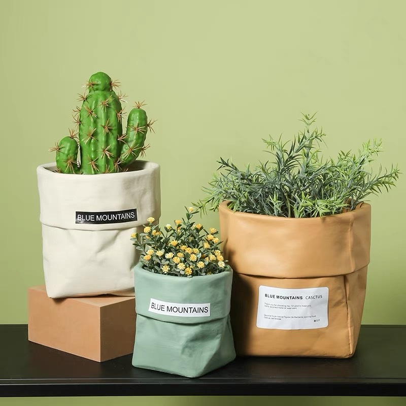 แม่พิมพ์ซิลิโคนสําหรับกระถางต้นไม้กระดาษคราฟท์ออกแบบชาวไร่คอนกรีต Mould Succulent ปลูกซีเมนต์หม้อ DI