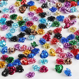 Rhinestone รูปดอกกุหลาบ 3 D สําหรับตกแต่งเล็บ 100 ชิ้น