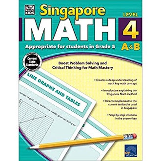 Singapore Math Level 4 a & B (Singapore Math)  สั่งเลย!! หนังสือภาษาอังกฤษมือ1 (New)