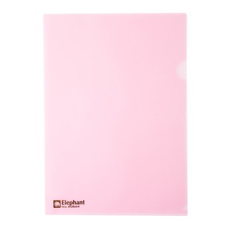 แฟ้มซองพลาสติก A4 สีชมพู (แพ็ค 12 ซอง) ตราช้าง 405/Pink A4 Plastic Envelope File (Pack of 12) Elephant 405