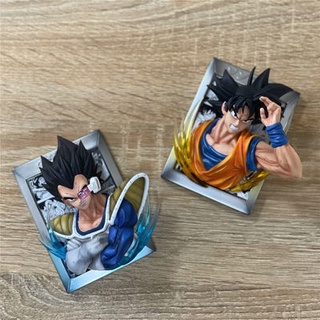 🌈 Dragon Ball GK Vegeta Monkey King Good Friends กรอบตกแต่งแม่เหล็กตู้เย็นรูปปั้นรูป Figure