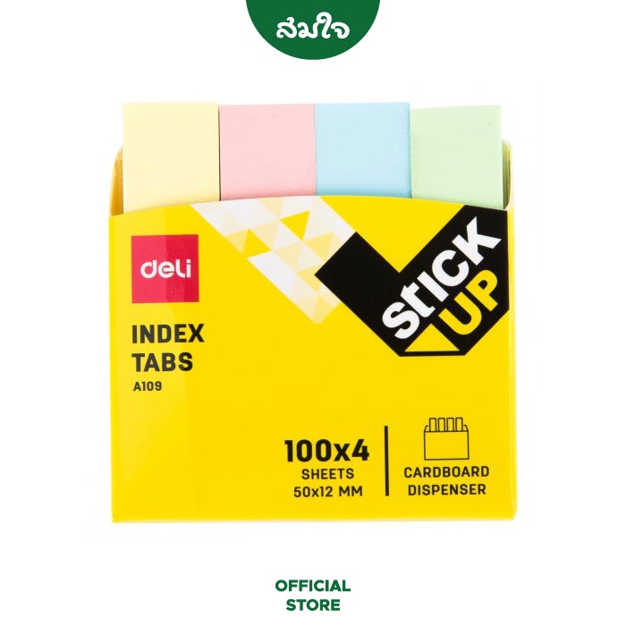 Deli (เดลี่) Post-it กระดาษโน๊ต โพสต์อิทโน๊ต ขนาด 50x12mm. (4สีพาสเทล) No.A10902