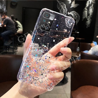 2021 New เคสโทรศัพท์ Xiaomi Redmi 10 Note10 Note 10Pro 10S 5G 4G 9T Back Cover Bling Clear Black Green Pink Star Space TPU Soft Casing Phone Case เคส Redme Redmi10 Note10 Pro Note10S