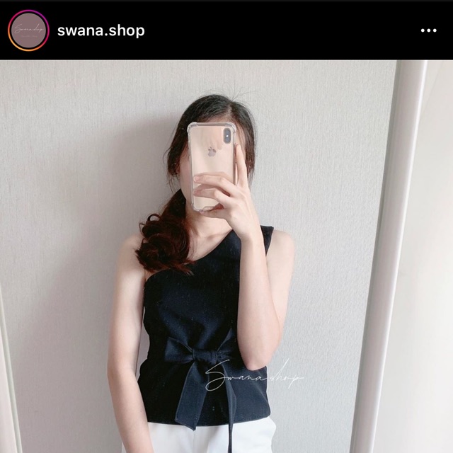 ส่งต่อเสื้อปาดไหล่ผูกเอวแบรนด์ sawana