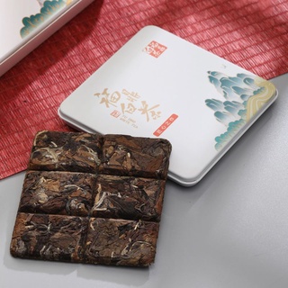 Fuding White Tea Small Square Piece Tea Gift Box Fuding Aged White Tea Shoumei Tea Piece Tea Iron Box Portable