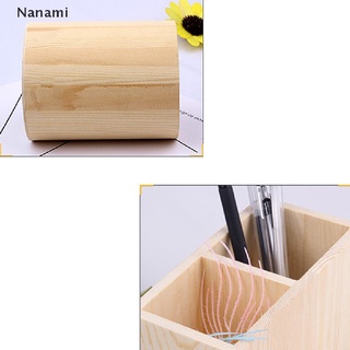 [Nanami] กล่องไม้ตั้งโต๊ะ สําหรับเก็บแปรงแต่งหน้า ปากกา ดินสอ