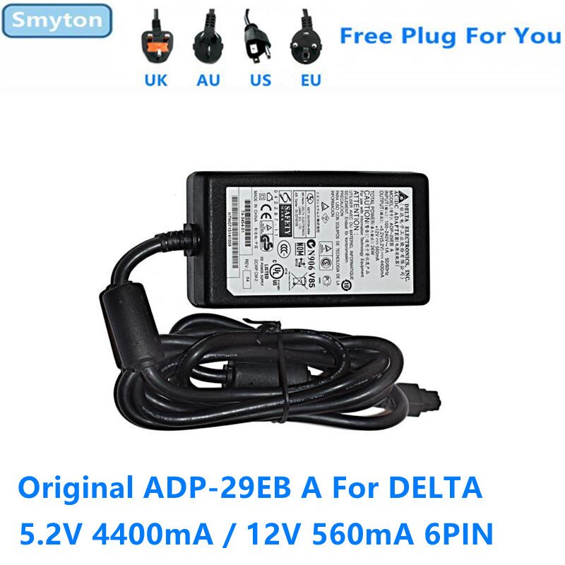 AC Adapter Charger สําหรับ CISCO 5.2V 4400mA 12V 560mA 26W 6PIN DELTA ADP-29EB A Router Power Supply