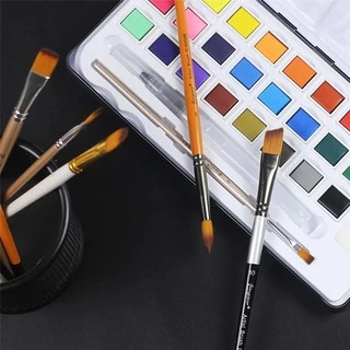 พู่กัน Giorgione 3 ด้าม / 5 ด้าม / 6 ด้าม (1 แพ็ค) พู่กันระบายสี พู่กันกลม พู่กันสีน้ำ สีอะคริลิค
