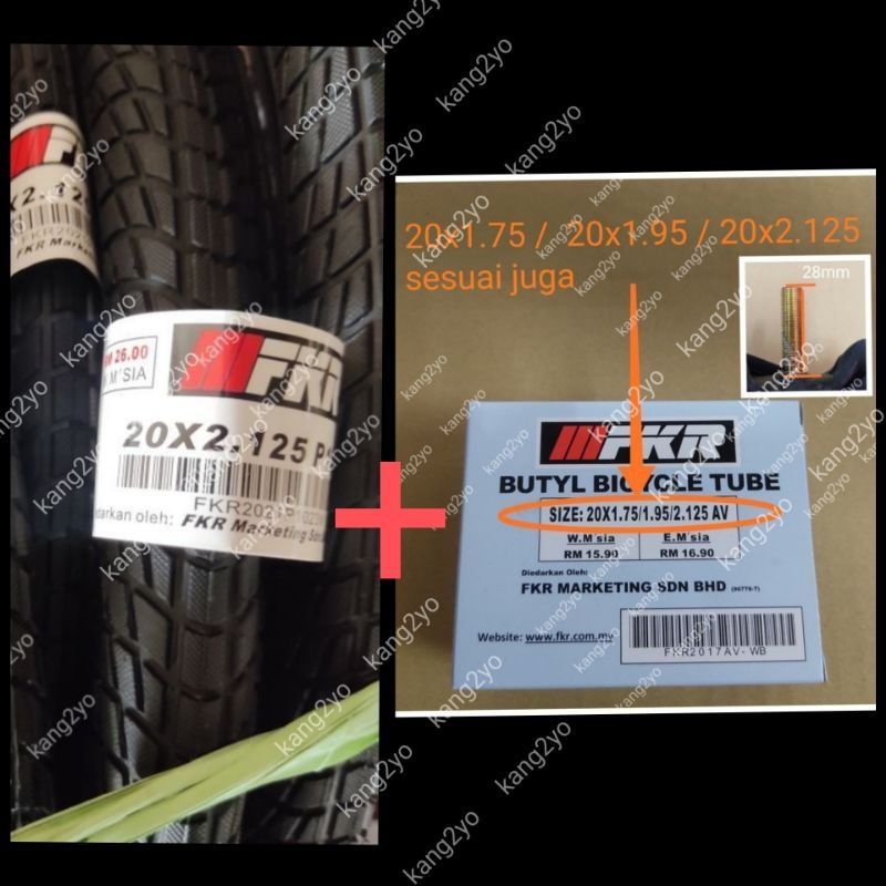(2ยาง+2หลอด)ยาง+หลอด จักรยานเสือภูเขา บีเอ็มเอ็กซ์ 轮 ช็อต+ช็อตใน20x1.75 20x2.125นิ้วจักรยาน自动车轮ยางจั