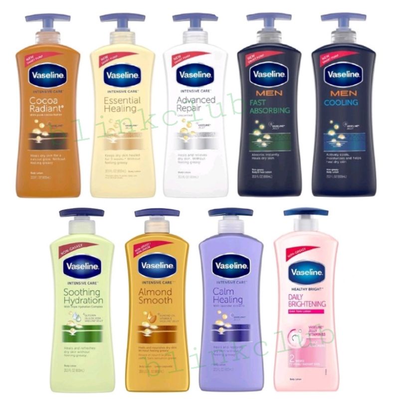 โลชั่น Vaseline ( Vaseline Jelly ) ขนาด 600 ml. ฝาปั้ม วาสลีน lotion สินค้านำเข้า