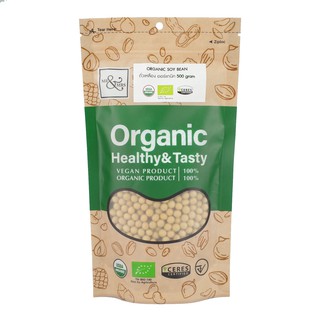 ถั่วเหลือง ออร์แกนิค ตรามิสเตอร์แอนด์มิสซีส 500 กรัม/Organic soy bean (Mr.&amp;Mrs.Brand) 500 g