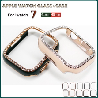 เคสนาฬิกาข้อมือ ประดับเพชร สําหรับ Apple Watch series 7 iWatch 41 มม. 45 มม.