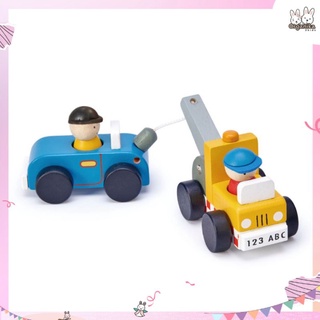 ชุดของเล่นไม้ รถกู้ภัย Tow Truck แบรนด์ Tender Leaf Toys แท้