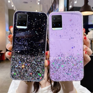 In Stock VIVO Y21 Y33s Y21s V21E V21 4G 5G เคส Glitter Case Star Silver Foil Sequins Phone Case เคสโทรศัพท Transparent TPU Phone Cover