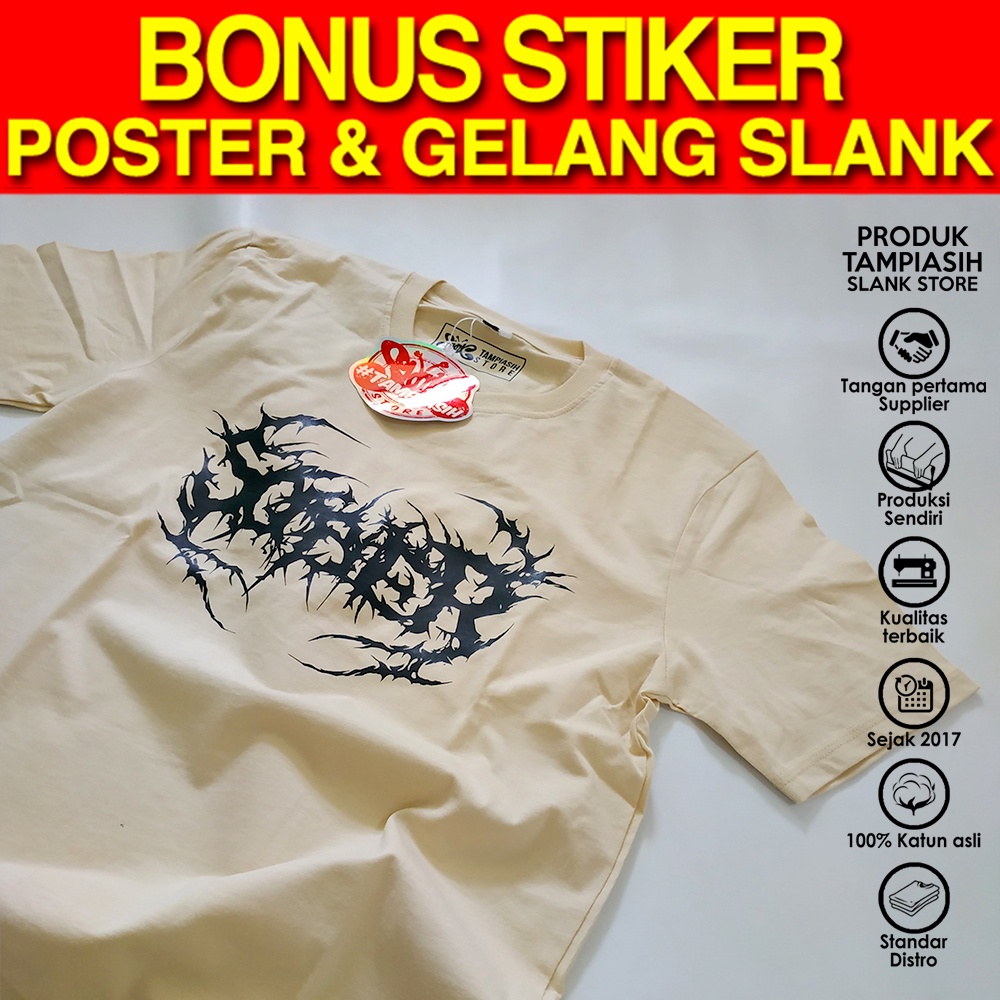SOBER - CREAM - SHORT SLEEVE - ORIGINAL MADE IN SLANKERS - เสื้อยืด SLANK - TAMPIASIH STORE