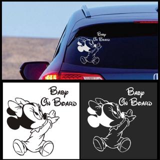 ❉ Baby on Board - Mickey Mouse ยานยนต์ ป้ายสติกเกอร์ ❉ 1Pc Disney Cartoon Fashion Car Doodle สติ๊กเกอร์