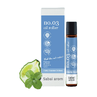 SabaiArom NO.3 Clear Mind Essential Oils Spot Roller สบายอารมณ์ ลูกกลิ้งน้ำมันหอมระเหย เพื่อความคิดสร้างสรรค์