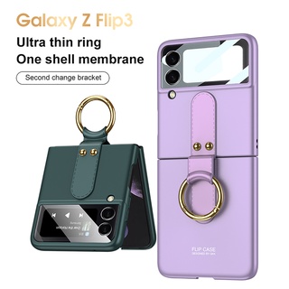 Gkk เคสโทรศัพท์พลาสติกแบบบางเฉียบสําหรับ Samsung Galaxy Z Flip 3 Flip3