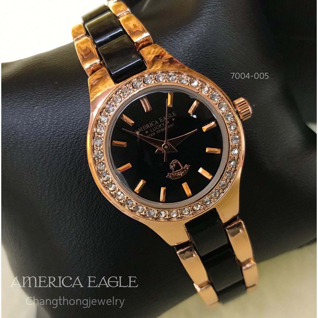 นาฬิกา America Eagle(7004-005)ทองคุณภาพดี ทองชุบ ทองปลอม ทองไมครอน