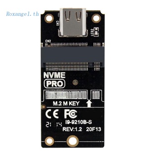 Rox อะแดปเตอร์การ์ดฮาร์ดดิสก์ 1000Mb/s M.2 NVMe Dual Protocol RTL 9210B ชิป Type-C USB3.1 Gen2