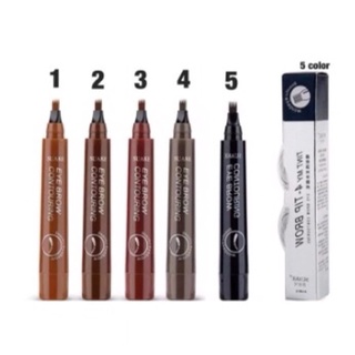 TINT MY 4-TIP BROW Liquid หัวแปรงเขียนคิ้ว ให้คุณเขียนคิ้วเสมือนสักคิ้ว ไม่ต้องเจ็บ กันน้ำ เนื้อลิวิค ติดทนนาน 24 ชม.