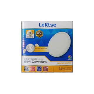 ดาวน์ไลท์LEKISE LED Easy Slide Slim Downlight 9Wทรงกลม แสงเหลือง