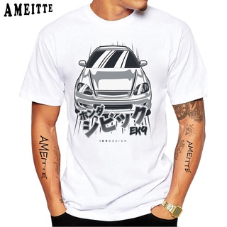 New Summer Men Short Sleeve The Kanjozoku Honda Civic Type R Ek9 Car Design T-Shirt Funnyเสื้อยืด