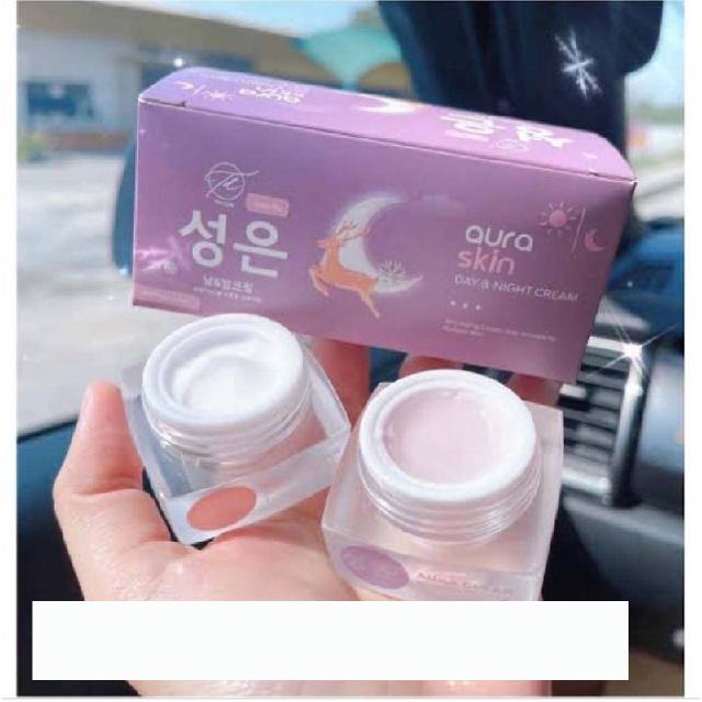 ออร่า สกิน ของแท้1 แถม 1 (1ชุดมี2กระปุก) ครีม Aura clear