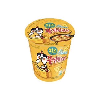 Samyang Buldak Hot Chicken Cheese Ramen Cup 70g ซัมยัง บูลดัก ฮอต ชิคเก้น ชีส ราเมง คัพ 70 กรัม บะหมี่กึ่งสำเร็จรูปเกาหล