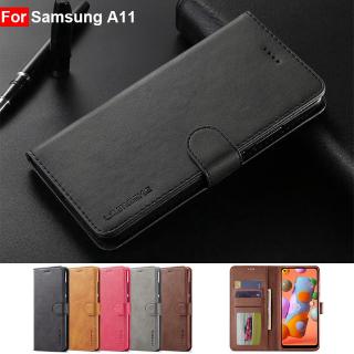 Samsung Galaxy A11 Case Leather Vintage Phone Cases Flip Magnetic Wallet Cover