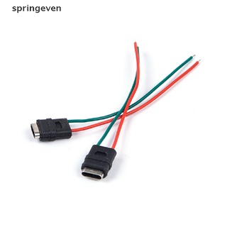 [springeven] 1 * USB Type-c กันน้ํา เชื่อมต่อ ลวดเชื่อม ซ็อกเก็ต ตัวเมีย พอร์ตชาร์จเร็ว ใหม่