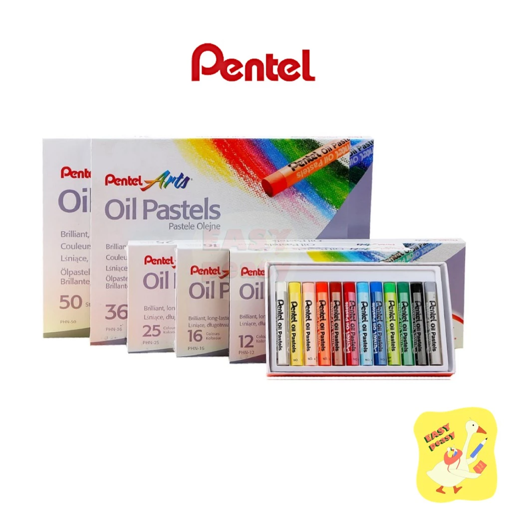 สีชอล์ค เพนเทล 12 / 16 / 25 / 36 / 50 สี Pentel Oil Pastel สีชอล์คน้ำมัน สีชอล์ก