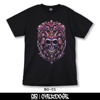 Overdose T-shirt เสื้อยืดคอกลม สีดำ รหัส BG-01(โอเวอโดส)