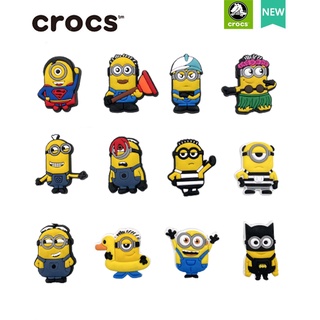 [12 ชิ้น] Minions Jibbitz คุณภาพสูง Croc เสน่ห์รองเท้า Crocs อุปกรณ์เสริมรองเท้า