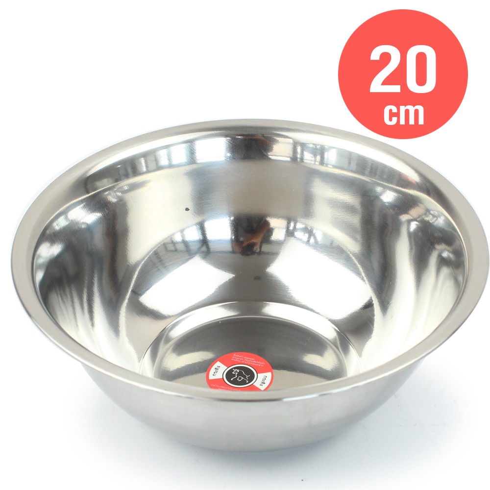 Telecorsa stainless steel mixing bowl 20 cm. Model FLOUR-MIXER-BOWL-SALAD-20-CM-04A-BOSS