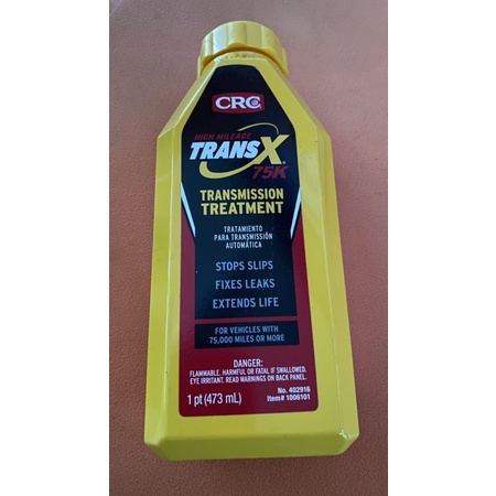 CRC trans X 75K ถูกสุดในshoppee สารซ่อมแซมระบบเกียร์ ATF สูตรเข้มข้น ล็อตใหม่มาแล้วราคาถูก