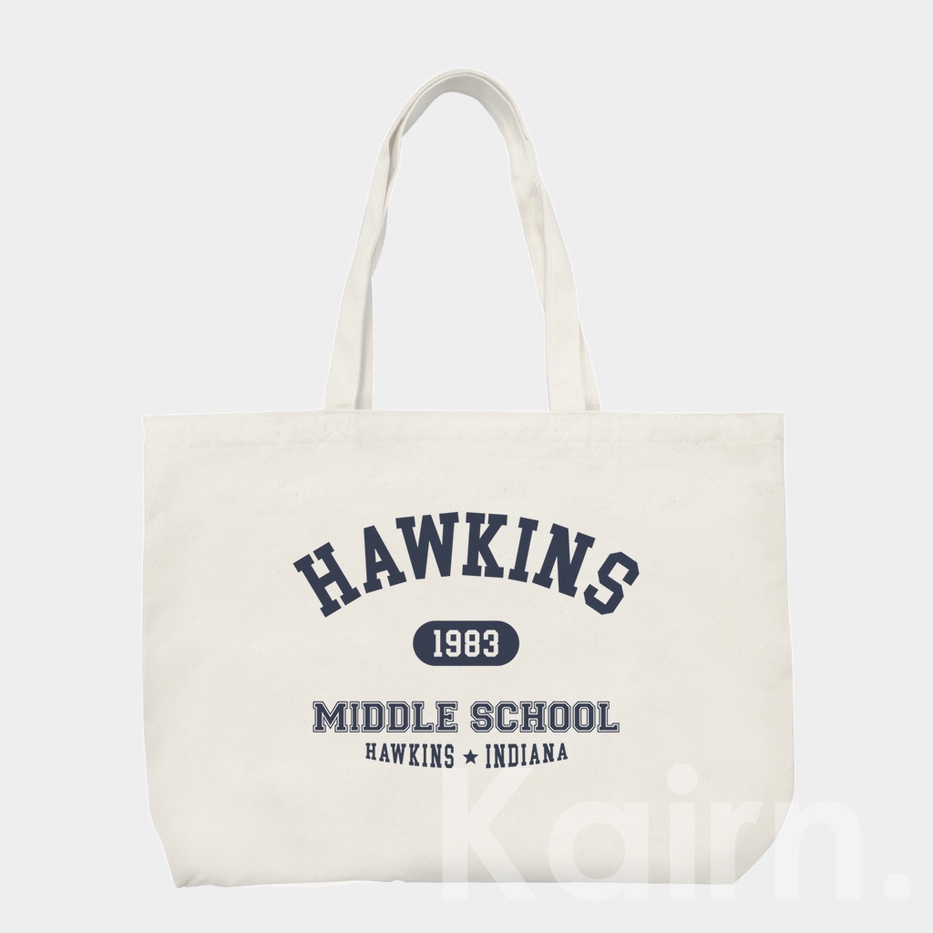 Nudie Bag Magnet/ Canvas Tote Bag Stranger Things - Hawkins Middle School