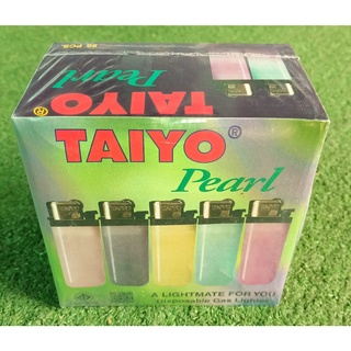 TAIYO PEARL ไฟแช็คก๊าซ ไทโย เพิร์ล ยกกล่อง 50ชิ้น GAS LIGHTER