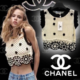 (ส่งฟรี) เสื้อกล้าม CHANEL KNIT ตาข่าย (คอลเลคชั่นปี 2022)