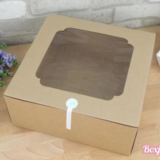 Boxjourney กล่องเค้ก 5 ปอนด์ ขนาด 33.5 x 33.5 x 13.8 ซม.(10 ใบ/แพ็ค)