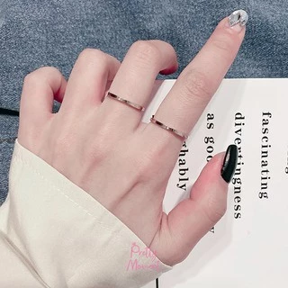 Pretty Moment แหวนรุ่น i love ring บาง 1.5 mm แหวนความหมาย สแตนเลส ไม่บิด ไม่เบี้ยว โดนน้ำหอม ลงทะเล อาบน้ำได้ แข็งแรง