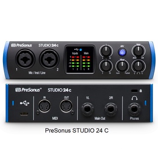 PreSonus Studio 24C Audio Interface 2 in / 2 out USB-C ออดิโออินเตอร์เฟสบันทึกเสียงมาพร้อมโปรแกรม PreSonus Studio One