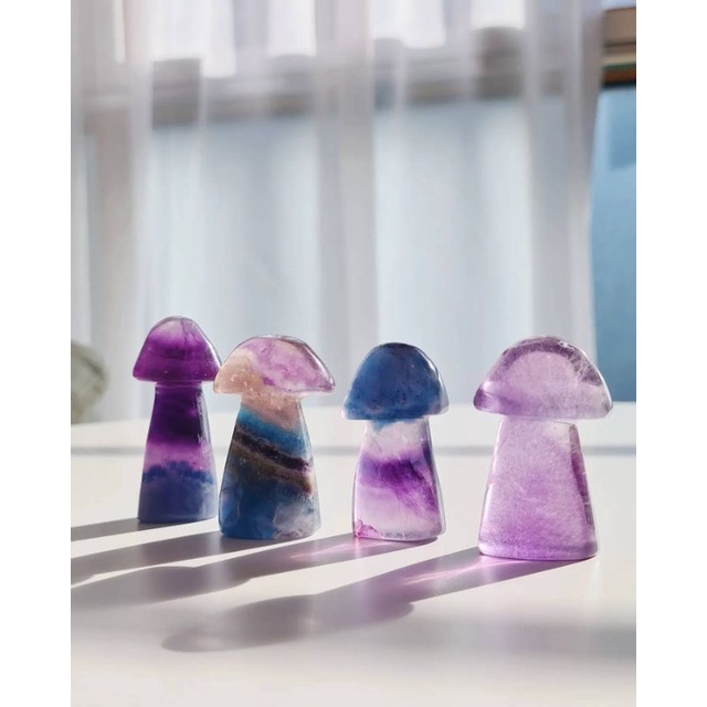 [Kyzen Living] แกะสลักเห็ดฟลูออไรต์