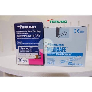 แผ่นตรวจน้ำตาลและMedisafe Fine touch Terumo Medisafe Ex 30ชิ้น