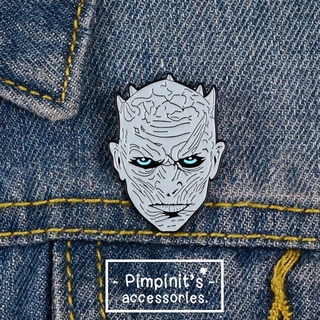 🇹🇭 พร้อมส่ง : เข็มกลัดลายไนท์คิงจากเรื่องมหาศึกชิงบัลลังก์ | Night King From Game Of Thrones Enamel Brooch Pin.