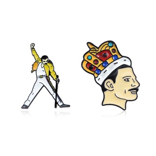 เข็มกลัด Queen Freddie Mercury อะนิเมะการ์ตูนป้ายโลหะผสมเคลือบ