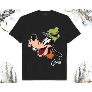 เสื้อยืด พิมพ์ลาย Disney Goofy Portrait Funny Face เหมาะกับของขวัญวันเกิด สําหรับเด็ก และผู้ใหญ่